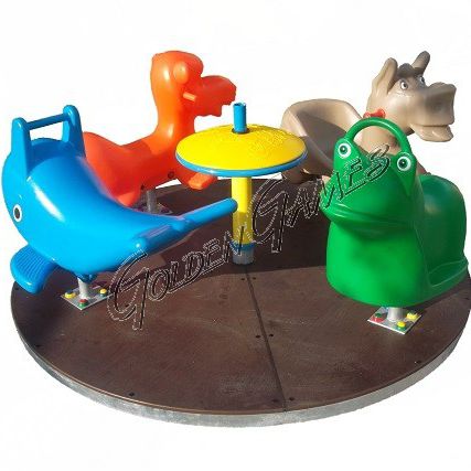Gioco a rotazione per bambini - GIOSTRA 4 ANIMALI - GOLDEN GAMES SRL - per parco giochi