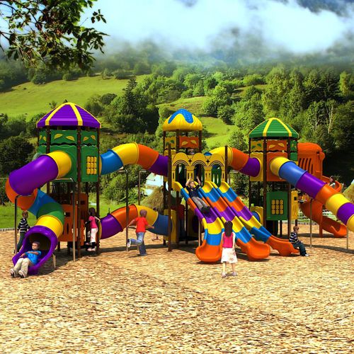 Struttura ludica per parco giochi - FANTACASTELLO POLINESIA - GOLDEN GAMES SRL - per parco acquatico / in polietilene / modulare