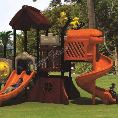 Struttura ludica per parco giochi - FANTACASTELLO FOREST 01 - GOLDEN GAMES SRL - per enti locali / in plastica / in alluminio