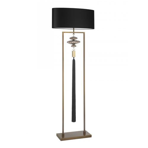 Lampada da terra - CONSTANCE - Heathfield and Comapny - in ottone / in raso / contemporanea