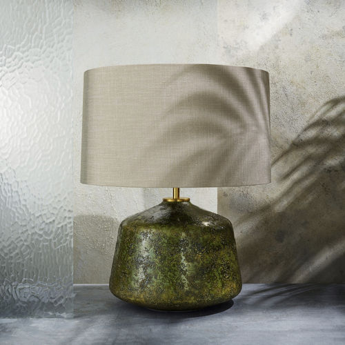 Lampada da tavolo - EDEN - Heathfield and Comapny - in ottone / in lino / in gres