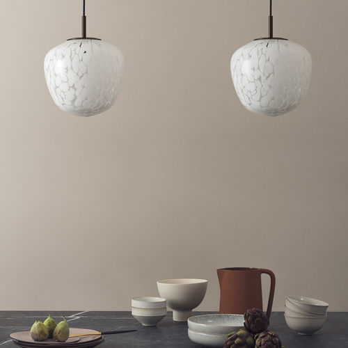 Lampada a sospensione - MILO WHITE & DARK - Heathfield and Comapny - in ottone / in vetro / contemporanea