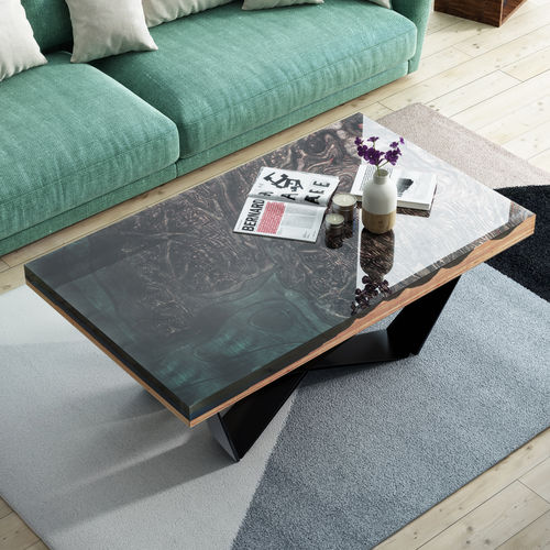 Tavolino basso design scandinavo - TERRA - Ambivalent Design - in legno massiccio / in legno compensato / con supporto in metallo