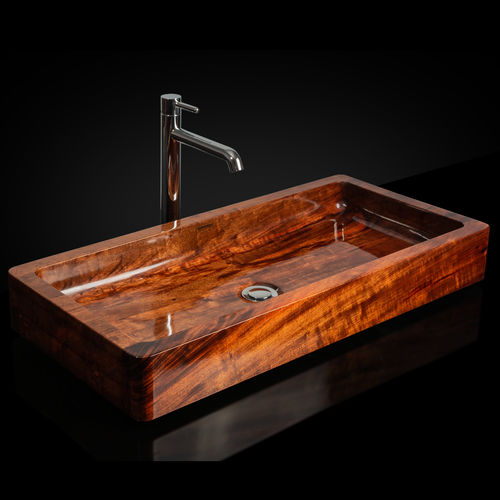 Lavabo da appoggio - BOTE - Ambivalent Design - in legno / su misura / fatto a mano