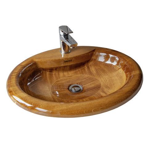 Lavabo da incasso - LINTA - Ambivalent Design - in legno / su misura / fatto a mano