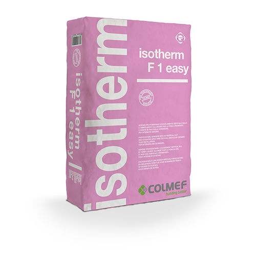 Malta collante di lisciatura - ISOTHERM F 1 EASY - COLMEF - idraulico / minerale
