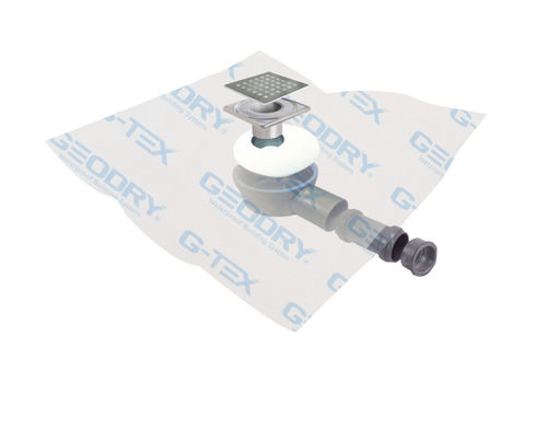 Piletta in acciaio inossidabile - AQUA-GO SQUARE - GEODRY - per doccia / con griglia / con scarico laterale