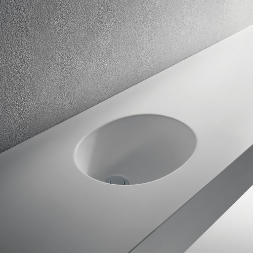 Lavabo da incasso - BACINO - BRERA - in ceramica / ovale / senza foro