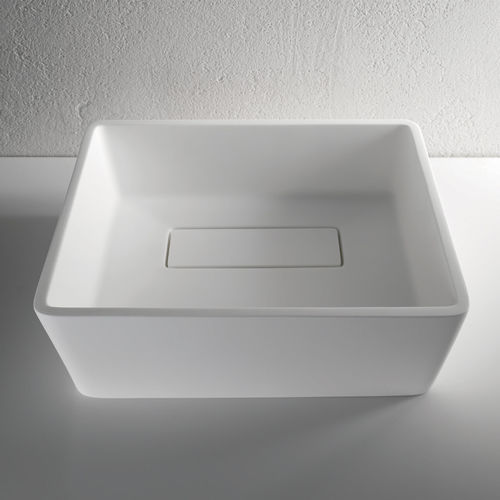 Lavabo da appoggio - DIECI - BRERA - in ceramica / rettangolare / senza foro