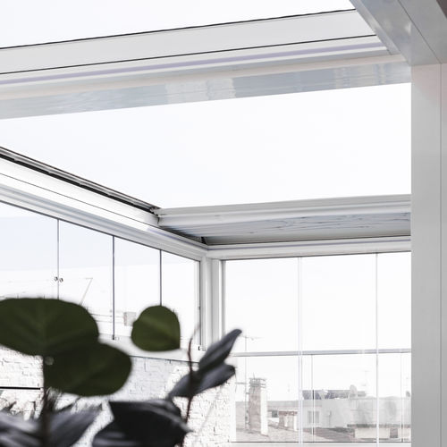 Pergola autoportante - OVER - MORE SPACE - in metallo / bioclimatica / retrattile