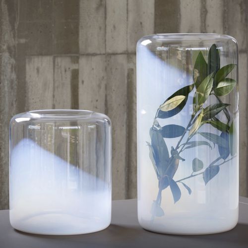 Vaso contemporaneo - GLASGOW - favius - in vetro soffiato / fatto a mano / trasparente