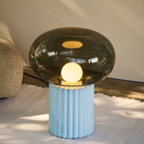 Lampada da pavimento - FUNGI - favius - in vetro soffiato / in ceramica / contemporanea