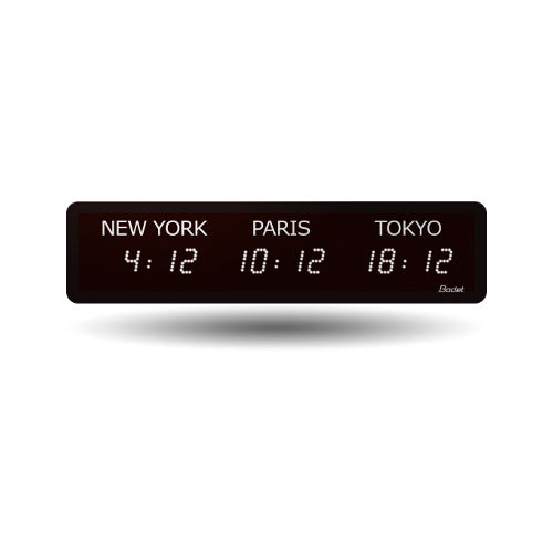 Orologio contemporaneo - MULTI TIME ZONE - Bodet Time - a muro / digitale / per aeroporto