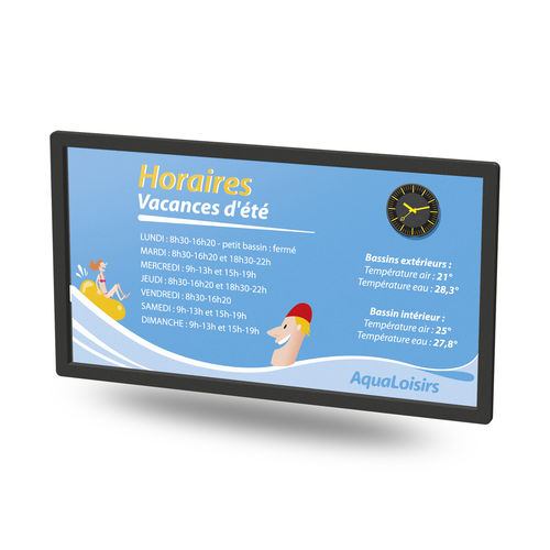 Monitor fisso - AQUASTYLE  - Bodet Time - LCD / con schermo largo / a colori