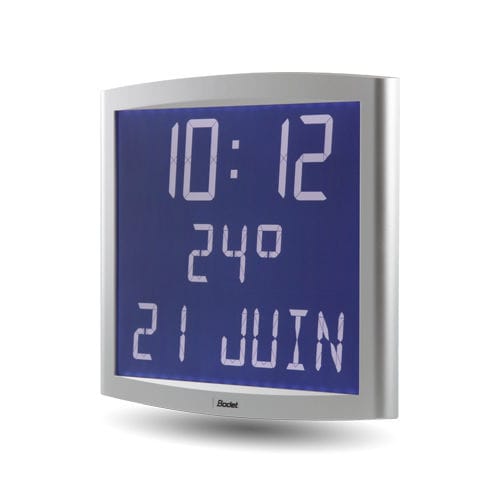 Orologio contemporaneo - OPALYS : DATE - Bodet Time - a muro / da tavolo / con schermo digitale LCD