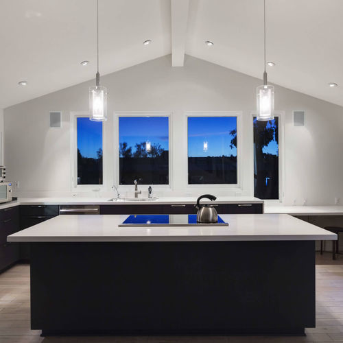 Piano di lavoro in pietra ricostituita - ESSENTIAL ELEGANCE ECO ZEN - Technistone a.s. - da cucina / levigato / con bordi quadrati
