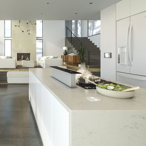 Piano di lavoro in pietra ricostituita - NOBLE LINEA - Technistone a.s. - da cucina / levigato / con bordi quadrati
