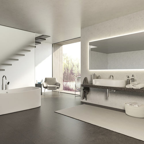 Piastrella in pietra ricostituita - NOBLE ARCO - Technistone a.s. - levigata / opaca / da bagno