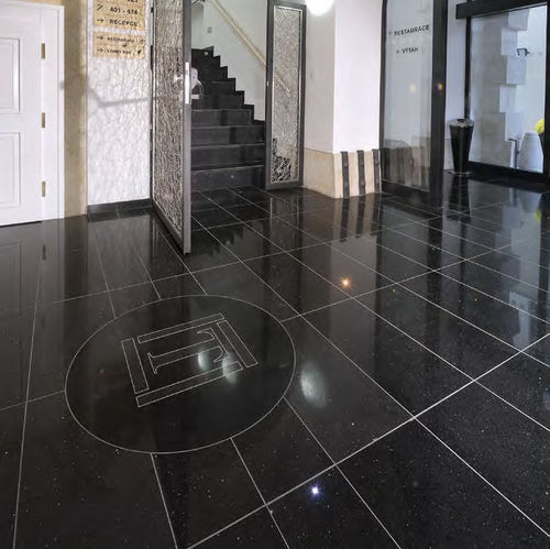 Piastrella da pavimento - STARLIGHT BLACK - Technistone a.s. - in pietra ricostituita / levigata / da interno