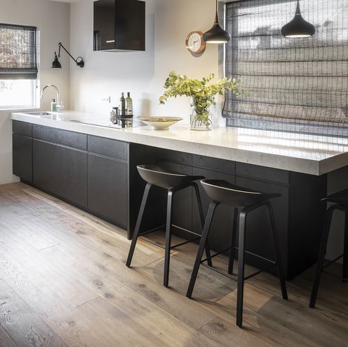 Piano di lavoro in pietra ricostituita - NOBLE CARRARA - Technistone a.s. - contract / da cucina / grigio