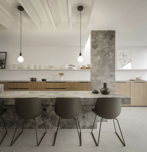 Lastra in pietra in quarzo - RESIDENTE DARK - Technistone a.s. - per interni / di protezione / per stanza da bagno