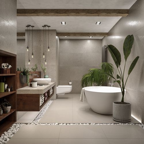 Lastra in pietra in quarzo - NOBLE CONCRETE GREY - Technistone a.s. - per interni / di protezione / per stanza da bagno
