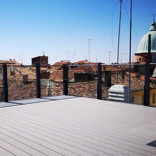 Balaustra in vetro - KU FC - Evergreen Solutions - in alluminio / in acciaio / a pannello