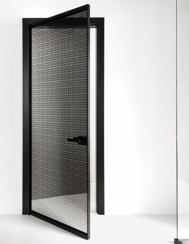 Porta da interno - QUADRA - ALBED - in alluminio / in alluminio anodizzato / con vetro di sicurezza