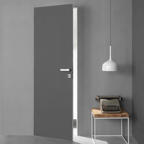 Porta filomuro - NEXT - ALBED - da interno / in legno / con vetro di sicurezza