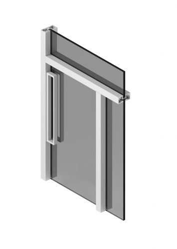 Porta da interno - CÉLINE  - ALBED - in alluminio / con vetro di sicurezza / a scomparsa