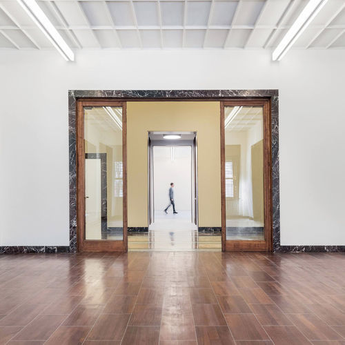 Porta da interno - PRIMA - ALBED - in vetro / scorrevole / a bilico