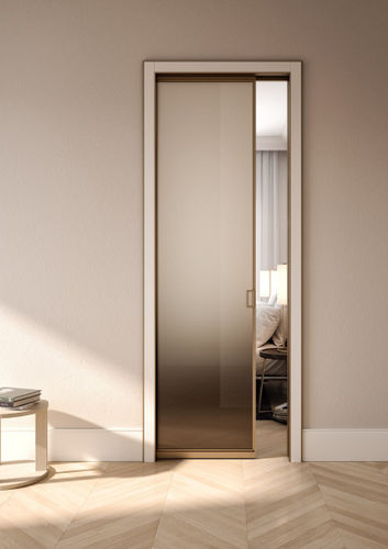 Porta da interno - QUADRA - ALBED - in legno / in alluminio / in vetro