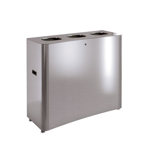 Portarifiuti in acciaio inossidabile - Elegance 3 - AUWEKO GmbH - in acciaio inossidabile spazzolato / da interno / per raccolta differenziata