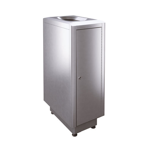 Portarifiuti pubblico - S100 - AUWEKO GmbH - in acciaio inossidabile / in acciaio inossidabile spazzolato / antivandalismo