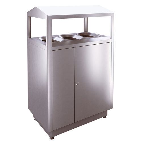 Portarifiuti pubblico - S300D - AUWEKO GmbH - per raccolta differenziata / in acciaio inossidabile / in acciaio inossidabile spazzolato