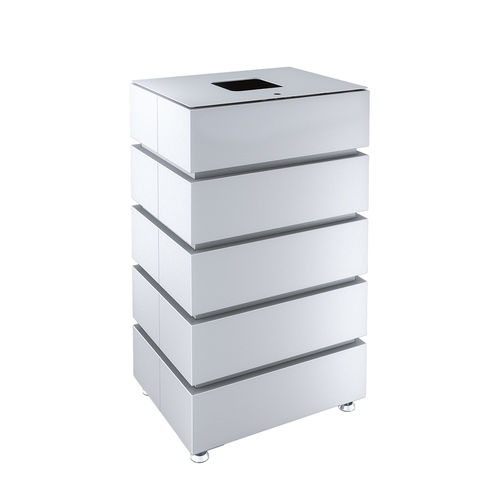 Portarifiuti in acciaio galvanizzato - Quadro-Terra - AUWEKO GmbH - in acciaio inossidabile / in acciaio inossidabile spazzolato / da esterno