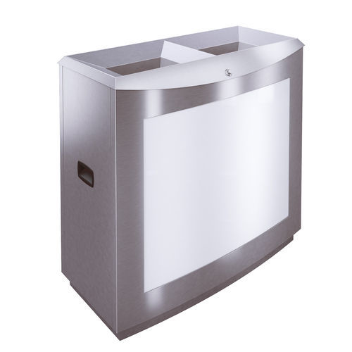Portarifiuti in acciaio inossidabile - FAJP2X100 - AUWEKO GmbH - in acciaio inossidabile spazzolato / in polietilene / da esterno