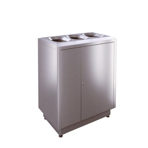 Portarifiuti pubblico - S300 - AUWEKO GmbH - per raccolta differenziata / in acciaio inossidabile / in acciaio inossidabile spazzolato