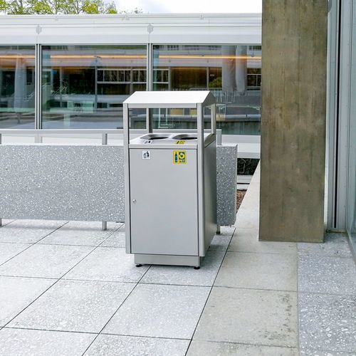 Portarifiuti pubblico - S200D - AUWEKO GmbH - per raccolta differenziata / in acciaio inossidabile / in acciaio inossidabile spazzolato