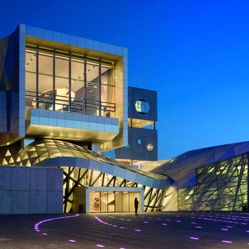 Rivestimento di facciata a cassetta - AALBORG HOUSE OF MUSIC - ALUCOBOND - in alluminio / liscio / spazzolato