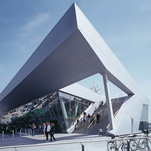 Pannello in composito di rivestimento - CRUISE CENTER ALTONA - ALUCOBOND - per edificio / per tettoia d'entrata / per tettoia