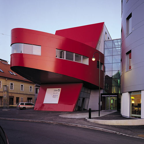 Rivestimento di facciata in pannelli - MÜNZGRABENSTRASSE GRAZ - ALUCOBOND - in alluminio / in composito / a incastro