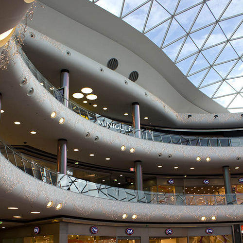 Rivestimento di facciata a cassetta - MARINEDA SHOPPING CENTER - ALUCOBOND - in composito / in alluminio / a incastro