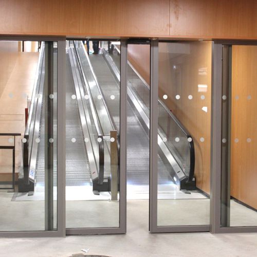 Porta per esterni - ALUPROTEC PA2V - SVF - in alluminio / scorrevole / vetrata