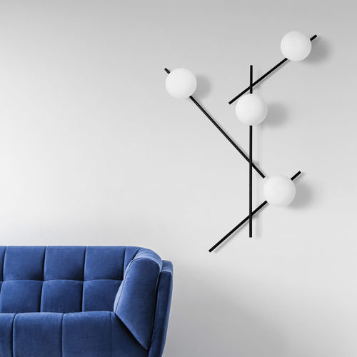 Lampada da terra - MIKADO - Miloox - in metallo / in vetro soffiato / contemporanea