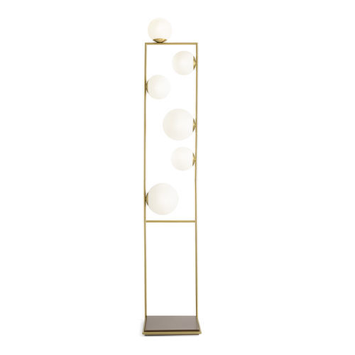 Lampada da pavimento - BUBLE - Miloox - in metallo / in bronzo / in opalina