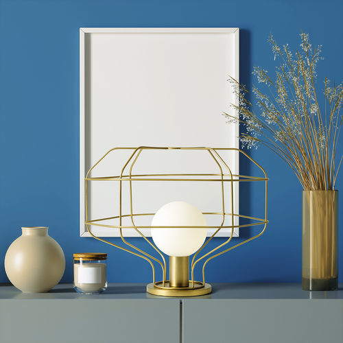 Lampada da tavolo - WIRE - Miloox - in metallo / in filo metallico / in opalina