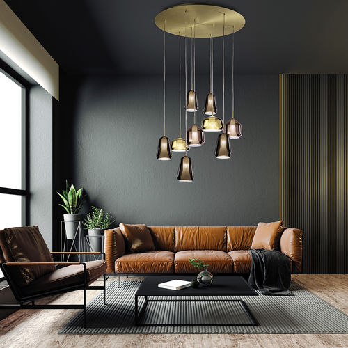 Lampada a sospensione - X-RAY - Miloox - in rame / in bronzo / in vetro