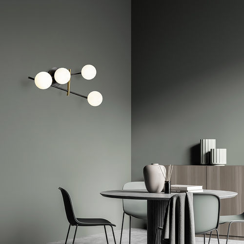 Lampada a sospensione - KIT.M.5 - Miloox - in metallo / in opalina / in vetro