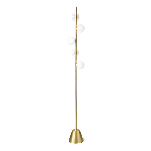 Lampada da pavimento - POMI’ - Miloox - in metallo / in ottone spazzolato / in ottone
